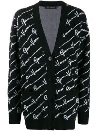 Versace all over logo cardigan all over logo cardigan at Farfetch